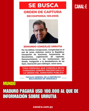 MADURO PAGARÁ USD 100.000 AL QUE DE INFORMACIÓN SOBRE URRUTIA