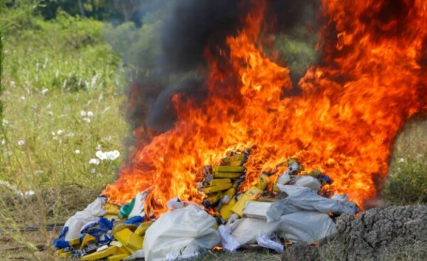 Incineran más de 400 kilos de cocaína, valuados en USD 13 millones