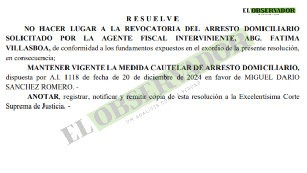 Arpista continuará en arresto domiciliario en causa por violencia familiar