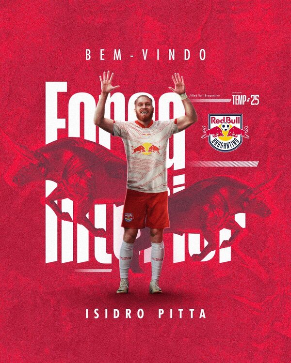Oficialmente, Red Bull Bragantino anunció el fichaje de Isidro Pitta - trece