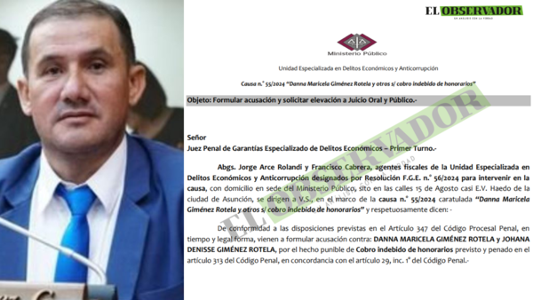Acusan y piden juicio para hijas del diputado Cleto Giménez, por planillerismo