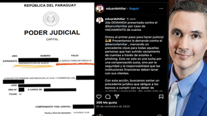 Eduardo Hillar presentó demanda contra Banco Familiar