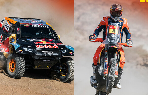 Versus / Quintero y Sanders ganan primera etapa en Rally Dakar con favoritos a medio gas