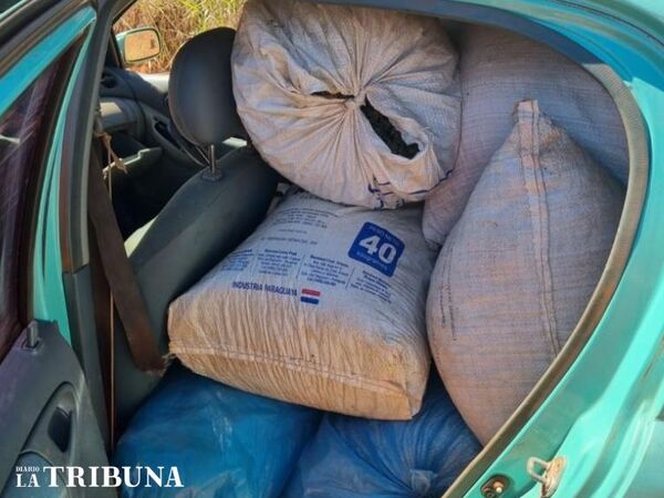 Incautan 135 kilos de marihuana tras persecución en Caazapá