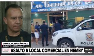 Violento asalto a comercio de Ñemby