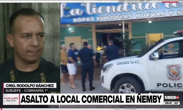 Violento asalto a comercio de Ñemby