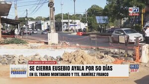 Eusebio Ayala, nuevamente cerrada por 50 días debido a obras