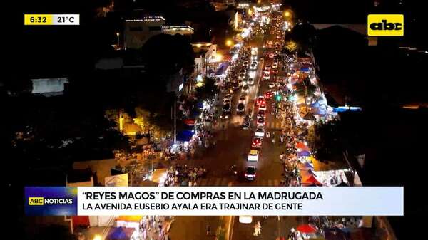 Avenida Eusebio Ayala: “Reyes magos” realizaron sus compras en la madrugada - ABC Noticias - ABC Color
