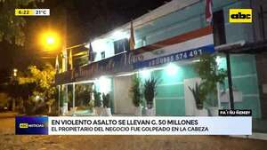 Violento asalto en Ñemby: delincuentes se alzan con unos G.50 millones - ABC Noticias - ABC Color