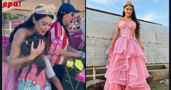 Laurys se vistió de “Reina Maga” y llevó felicidad a los niños de Paraguarí