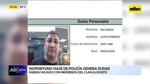 ¿Policía viajó con miembros de clan criminal?: subjefe de GEO ya fue destituido - ABC Noticias - ABC Color