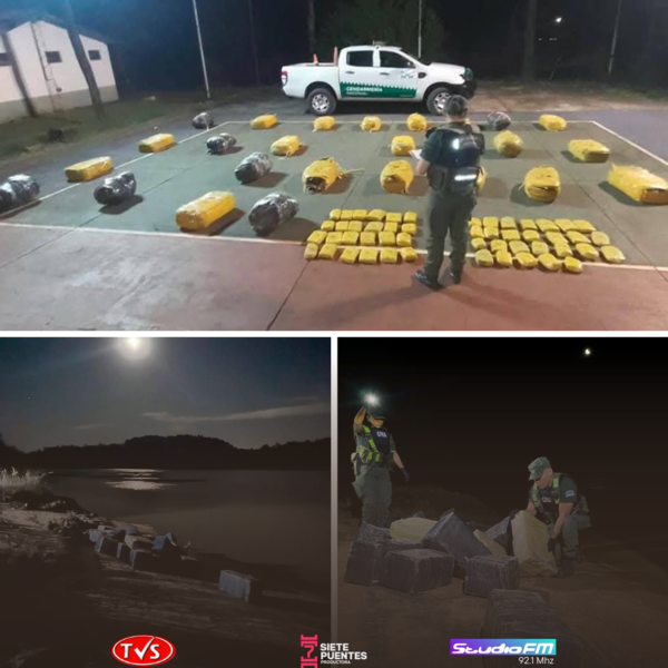 "BARCO DE LOCOS": GENDARMERÍA INCAUTA MÁS DE UNA TONELADA DE DROGA EN MISIONES - TVS