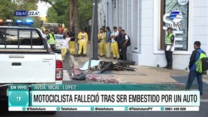 Muere motociclista tras ser embestido por un auto en Asunción