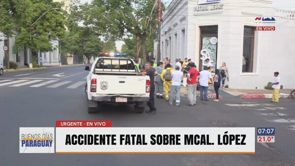 Barrendero municipal muere atropellado en Asunción