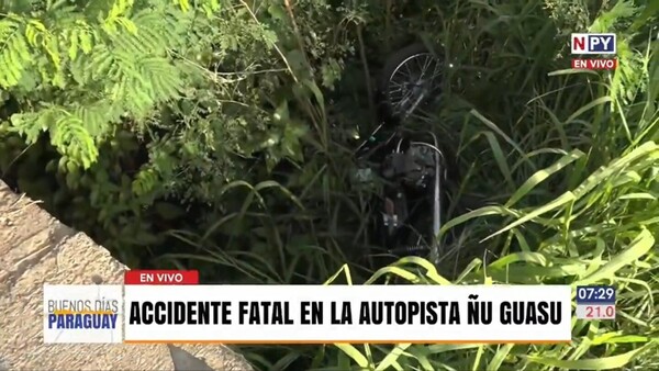 Joven motociclista muere en accidente sobre la autopista Ñu Guasu