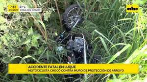 Accidente fatal en Luque: joven motociclista muere al chocar con muro en autopista Ñu Guasu - ABC Noticias - ABC Color