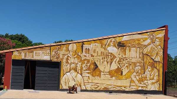 Inauguran un mural en homenaje al Padre Julio César Duarte Ortellado en Ybycuí