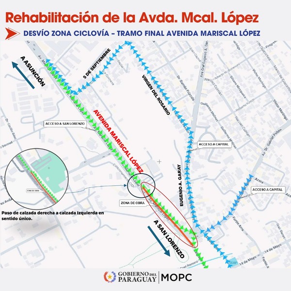 Este miércoles inician las primeras intervenciones de mejoramiento integral de la Avda. Mariscal López - .::Agencia IP::.