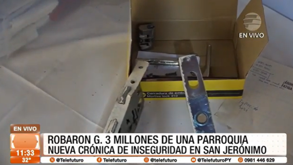 Robaron Gs. 3 millones de una parroquia