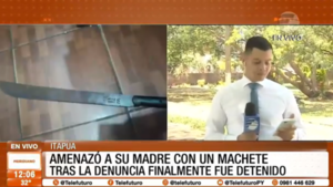 Amenazó a su madre con un machete y fue detenido