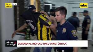 Video: capturan a Tiago Javier Órtola, presunto líder criminal del Bañado Sur - Crimen y castigo - ABC Color