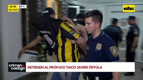 Video: capturan a Tiago Javier Órtola, presunto líder criminal del Bañado Sur - Crimen y castigo - ABC Color