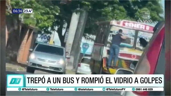 Violento altercado entre conductor y chofer tras un roce vehicular en Luque
