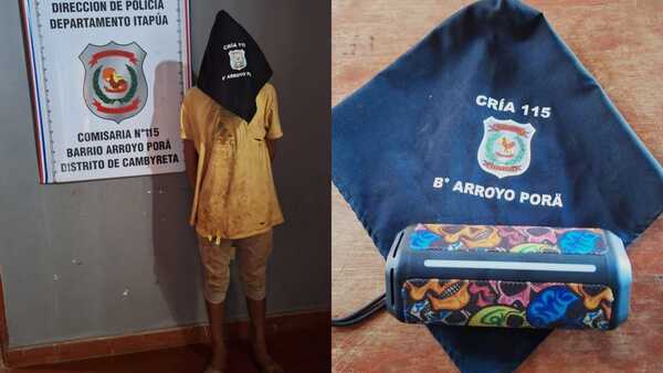 Adolescente quedó detenido tras robar una radio portátil en Arroyo Porá