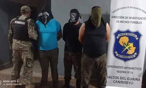 Tres policías detenidos con casi 300 kilos de marihuana en Canindeyú – Prensa 5