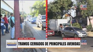 Obras simultáneas en las avenidas Eusebio Ayala y Mariscal López generan caos vehicular
