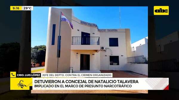 Concejal detenido por supuestamente encabezar esquema de tráfico internacional de drogas - ABC Noticias - ABC Color