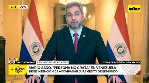 ¿Mario Abdo irá a Venezuela pese a amenazas de Maduro?: esto es lo que dijo su abogado - ABC Noticias - ABC Color