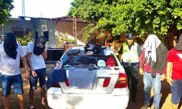 Policía detiene a cuatro supuestos asaltantes tras persecución en Ciudad del Este – Prensa 5