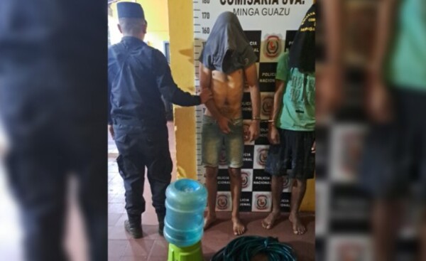 Dos aprehendidos tras hurtar en escuela de Minga Guazú
