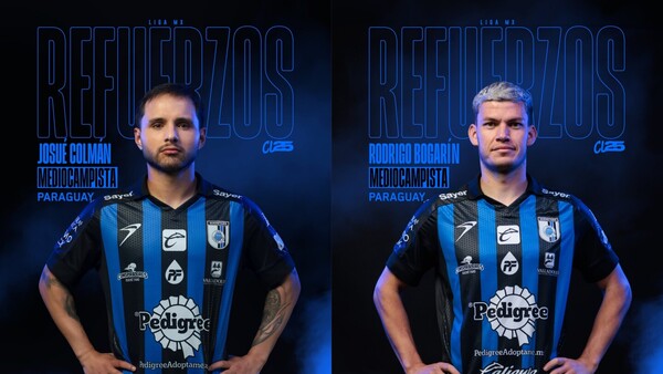Josué Colmán y Rodrigo Bogarín son refuerzos del Querétaro