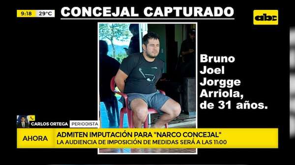 Juez admite imputación contra concejal detenido por tráfico de drogas - ABC Noticias - ABC Color