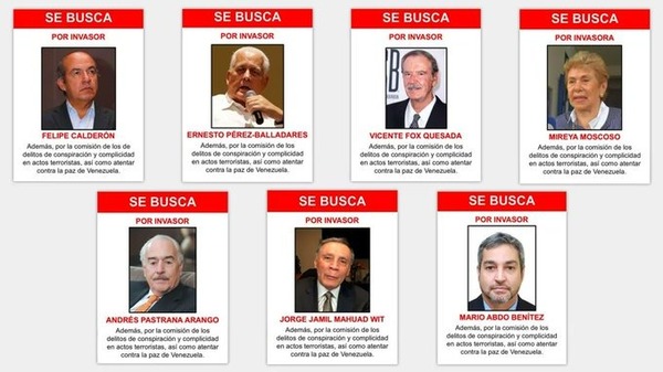 "Se busca": distribuyen en Venezuela carteles con fotos de siete expresidentes latinoamericanos - ADN Digital