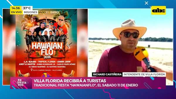 Villa Florida se prepara para el HawaiianFlo: tradicional fiesta playera será el 11 de enero - Ensiestados - ABC Color
