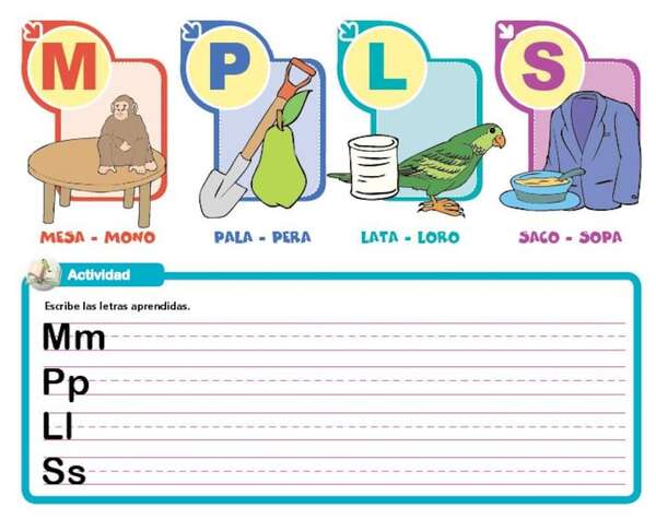 Leemos y escribimos las consonantes m, p, l y s. - Castellano Primer Ciclo - ABC Color