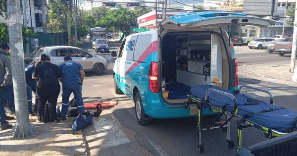 Diario HOY | Choque entre dos motocicletas en Asunción deja varios heridos