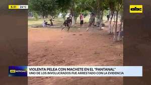 Video: Detienen a un hombre tras violenta pelea con machete en el “Pantanal”   - ABC Noticias - ABC Color