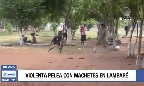 Violenta pelea entre dos hombres con machete en Lambaré