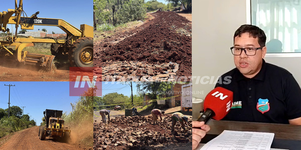 AVANZAN LOS TRABAJOS DE MEJORAMIENTO VIAL EN CAMBYRETÁ - Itapúa Noticias