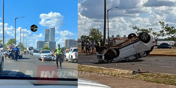APARATOSO VUELCO EN LA COSTANERA DE ENCARNACIÓN - Itapúa Noticias