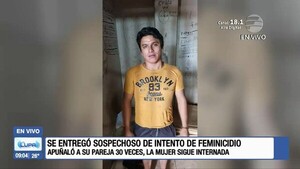 Hombre acusado de herir con 30 puñaladas a su pareja se entregó a la Policía