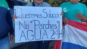 Manifestación en Nueva Asunción por falta de agua: “Como los Reyes seguimos esperando” - Nacionales - ABC Color