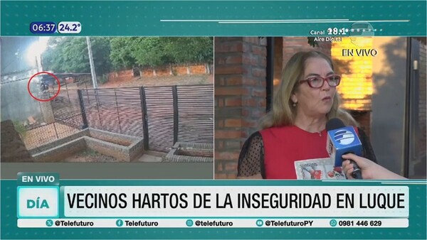 La inseguridad no permite vivir tranquilos a vecinos del barrio Laurelty de Luque