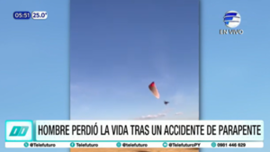 Hombre muere tras accidente de parapente
