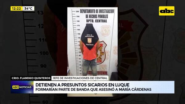 Atrapan a sicarios sospechosos de acribillar a una mujer en Luque - ABC Noticias - ABC Color