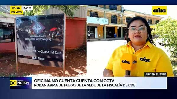 Roban arma depositada como evidencia en sede fiscal de Ciudad del Este - ABC TV - ABC Color